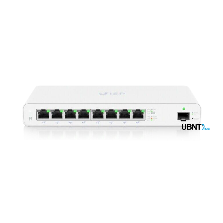 UISP Router, 8-Port GbE Ports w/ 27V Passive PoE, For MicroPoP Applications