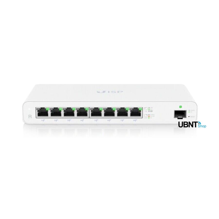 UISP Router, 8-Port GbE Ports w/ 27V Passive PoE, For MicroPoP Applications