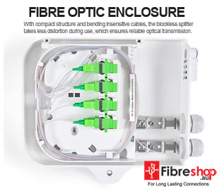 Fibre Optic Single Mode Splitter 1 x SC APC to 4 SC APC Connectors.