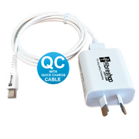 USB Quick Charge 3.0 (QC3) Wall Charger with 1M QC USB to Type-C Quick Charge Cable