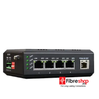 Mini Industrial XPON ONT 4 Port GE EPON GPON ONU With POE Function