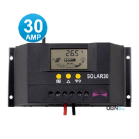 Solar Charge Controller Regulator 30A 12V/24V PWM LCD  Battery Safe Protection