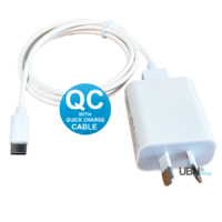 USB Quick Charge 3.0 (QC3) Wall Charger with 1M USB to Type-C Quick Charge Cable