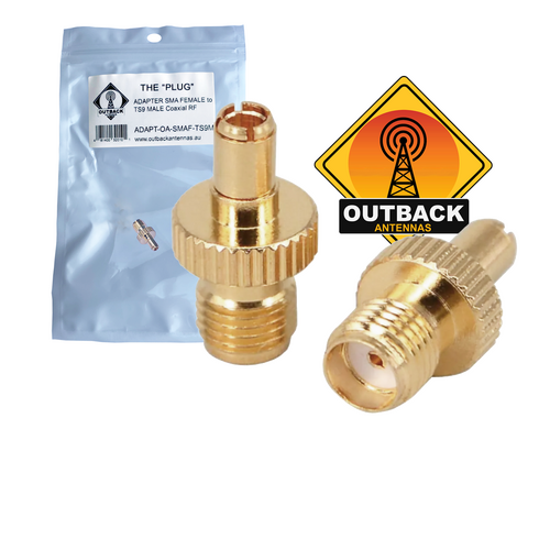 Adapter SMA Female to TS9 Male RF. The "PLUG" by Outback Antennas