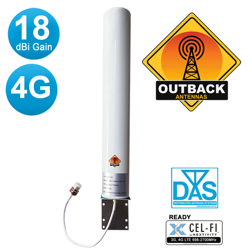 Omni Antenna Outdoor 4G-5G 360° High Gain, 698 to 2700Mhz
