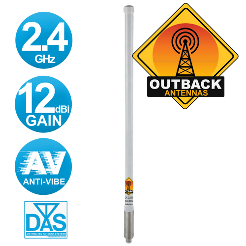 Omni Antenna 360° 12dBi 2.4GHz Anti-Vibration (AV) with N-Type Female Connector
