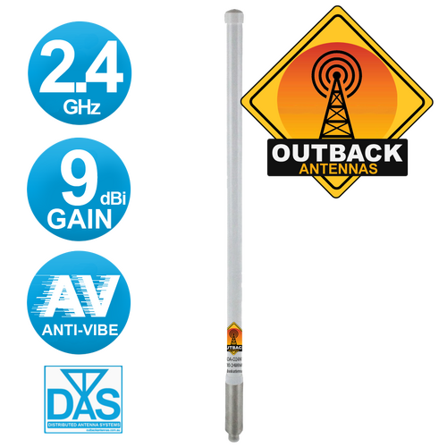 Omni Antenna 360° 9dBi 2.4GHz Anti-Vibration (AV) with N-Type Female Connector