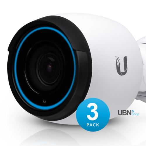 Ubiquiti UniFi Video Camera G4 PRO, 4K 3x Optical Zoom IP67 3 Pack
